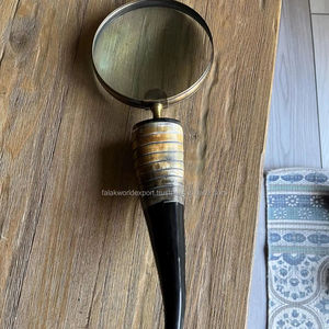 Loupe polie au design ancien de haute qualité avec poignée en corne de buffle saine naturelle par FWE - Product Image 3