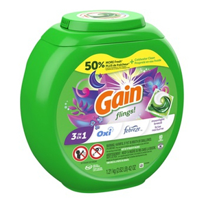 Bonne qualité Gain Flings Détergent à lessive Pacs avec défense contre les odeurs 112 pièces | 3 en 1 pour les acheteurs du monde entier - Product Image 1