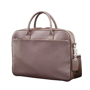 Handmade <b>18</b>-<b>Inch</b> Vintage Genuine Leather Crossbody Briefcase Soft Zipper Closure Portable Polyester Office <b>Laptop</b> <b>Bag</b> Unisex - Product Image 5