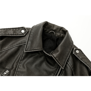 OEM Best Selling <b>Women's</b> Solid Black Winter Genuine <b>Leather</b> <b>Bomber</b> <b>Jacket</b> Wholesale Heated Breathable Zipper High Street Fashion - Product Image 4