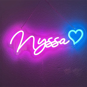 Letrero de Neón LED con Nombre Personalizado, Luz de Neón Flexible Hecha a Mano <span class=keywords><strong>para</strong></span> Decoración de Pared de Habitación de Bebé, Regalo Personalizado <span class=keywords><strong>para</strong></span> Niños y Niñas - Product Image 3