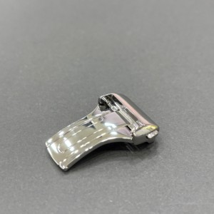 Bracelet de montre élégant en acier inoxydable poli avec boucle déployante et réglage fin, 20 mm, léger - Product Image 2