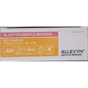 ALLEVYN GENTLE BORDER 7.5 CM X 7.5 CM Paquete de 10 Aplicadores de Espuma Autoadhesivos para Heridas - Product Image 5