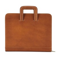 Classeur de documents en cuir véritable A4 avec porte-cartes personnalisé de qualité supérieure LP-0294