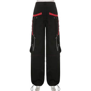 Women Pants Gothic Punk <b>Emo</b> Baggy Bell Bottom Jeans Wide Leg Grunge Pants Hip Hop Convertible <b>Clothes</b> - Product Image 6