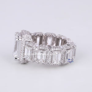 Anillos de Hip Hop para mujer con diamantes cultivados en laboratorio de alta calidad, gran oferta, oro de 14 KT, VVS, claridad, joyería de moda de boda de lujo - Product Image 2