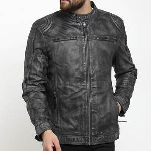 Nouveaux arrivages de veste en cuir pour hommes Veste en cuir à séchage rapide pour hommes Veste en cuir pour hommes bon marché - Product Image 1