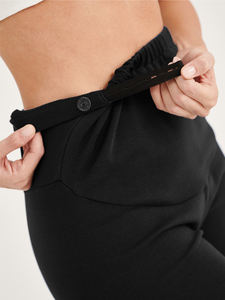 Leggings de maternité réglables taille haute pour femmes confortable en caoutchouc extensible coton noir Slim Fit hiver Yoga élastique - Product Image 4