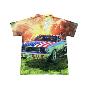 Men's Fashionable for Polo T-Shirts <b>Canvas</b> Fabric Anti-Wrinkle Printed Design for Everyday Wear <b>Long</b> Term Use - Product Image 2