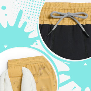 Short de sport d'été 4 Way Stretch Solid Quick Dry Short de surf de plage pour hommes Logo personnalisé Short de course à pied pour hommes Gym - Product Image 4