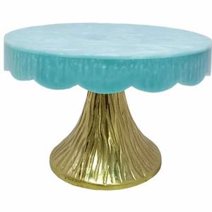 Ensemble de supports à gâteau en résine faits à la main, écologiques, pour hôtel, restaurant, fête ou table de dessert de mariage - Product Image 1