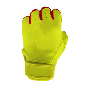 Guantes de bateo de béisbol de cuero genuino personalizados Guantes de bateo de béisbol de puño corto de alta calidad de agarre alto - Product Image 6
