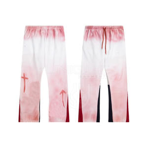 Pantalones acampanados ajustados para hombre, pantalones apilados acampanados transpirables de algodón y poliéster para hombre - Product Image 2