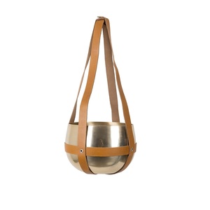 Elegant <b>Large</b> Metal Hanging <b>Planter</b> with Gold Silver Finish Design Nursery Balcony Wall Shelf Decorative Flower Pots Planting - Product Image 5