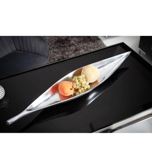 จานเสิร์ฟผลไม้ทำจากโลหะนิกเกิลชุบเงินแบบยาวสำหรับตกแต่งโต๊ะ - Product Image 5