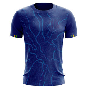 Impression par sublimation coupe sèche personnalisée T-shirt de sport en maille à séchage rapide professionnel à manches courtes - Product Image 3