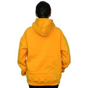 Sweat à capuche élégant surdimensionné pour femmes Premium 80% coton 20% mélange de polyester conception de l'arc linéaire avant noir décontracté à capuche - Product Image 5