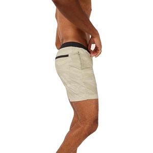 Nouveauté 2026 Short de running pour homme, taille haute, grande taille, effet froncé aux fesses, 2-en-1, avec empiècements en maille de 4 pouces, pour la plage - Product Image 5