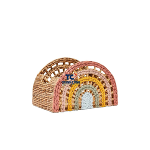 Paniers arc-en-ciel en jacinthe d'eau peints à la main pour enfants, panier de rangement écologique pour enfants-WHK01 - Product Image 2