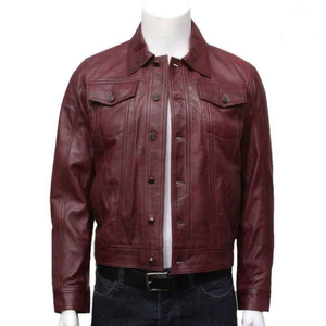 Otoño Invierno Vintage Casual chaqueta de cuero abrigo para hombres invierno Motor Biker Bomber chaqueta con bolsillos diseño chaqueta para hombres - Product Image 4