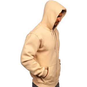 Personalizada de los hombres holgado con cremallera Streetwear Sudadera con capucha de algodón 100% algodón Drop Shoulder Puff impresión Sudadera con capucha de invierno - Product Image 5