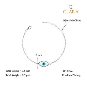 สร้อยข้อมือ CLARA Marquise Evil Eye ประดับด้วยเงินแท้ 925 สร้อยข้อมือเสน่ห์อันงดงาม - Product Image 5