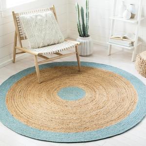 Tapis rond géométrique en bois fait main de qualité supérieure, écologique et durable, avec motif élégant pour les intérieurs bohèmes modernes, vente de Diwali - Product Image 3
