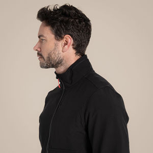 Veste Softshell personnalisée pour hommes, col montant, imperméable, décontractée, conception simple pour l'hiver, vente en gros de vêtements bon marché, logo à l'avant - Product Image 4