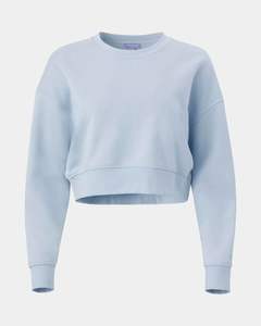 Crop <b>Top</b> <b>Sweat</b> Shirts for Women Cotton Breathable and Lightweight <b>Sweat</b> Shirts Plain Dyed <b>Sweat</b> Shirt - Product Image 2