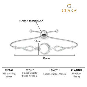 Bracelet tennis en forme de lune plaqué or rhodié 14 carats - CLARA Argent pur 925 - Product Image 6