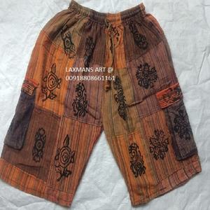 Algodón estampado parche mujeres shorts Boho shorts patchwork shorts pantalones cortos rayón pantalones cortos impresos Boho shorts - Product Image 3