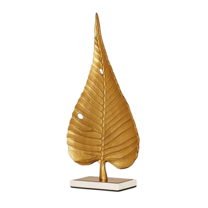 Dernière sculpture et figurine d'animal abstrait moderne en métal plaqué or, faite à la main, pour la décoration de la maison, mariage et Pâques - Product Image 5