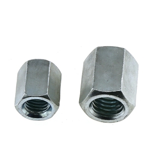 Cao cấp công nghiệp mạ kẽm thép carbon Hex khớp nối Nut M10x1.5 đầy đủ một nửa chủ đề DIN 6334 cấp <span class=keywords><strong>8.8</strong></span> dài Hex Thùng NUT - Product Image 2