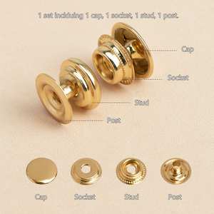 Boutons pression modernes en métal et attaches artisanales en cuir Boutons pression de haute qualité pour jeans vestes manteaux sacs chaussures - Product Image 6