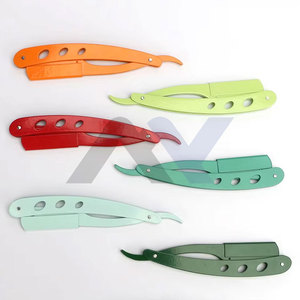 Rasoir droit de barbier en métal de qualité supérieure pour hommes, rasoirs pliables de haute qualité, rasoirs à lame coupante, fabricant de marques OEM - Product Image 1