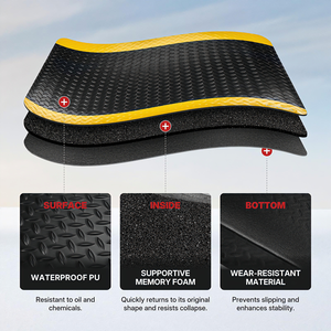 Alfombrilla Antifatiga Industrial Amarilla de Seguridad, Poliuretano Grueso de 20 mm, Duradera para Talleres, Estaciones de Trabajo, Bancos de Laboratorio - Product Image 6