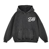 Sweat à capuche unisexe surdimensionné en molleton de coton épais, couleur charbon, effet délavé à l'acide, imprimé personnalisé, style streetwear