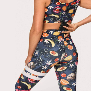 Leggings de yoga de taille élastique impression par sublimation leggings de sport élégants et confortables vêtements de fitness de gymnastique pour femmes vente en gros OEM - Product Image 6