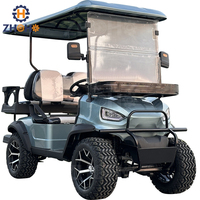 Voiturette de golf électrique personnalisée à 4 places homologuée pour la route, avec batterie au lithium 72V, châssis en aluminium, vitesse 30-50 km/h, autonomie 90 km, homologuée DOT/CE