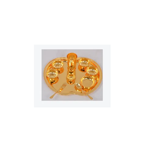 Ensemble de dîner en laiton de luxe Restaurant famille chargeur de dîner en laiton ensemble de vaisselle pour le prix de gros - Product Image 2