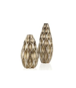 TQC Tabletop Decorative Flower <b>Vase</b> for Living Room Bed Room Decor Modern Design Handmade Aluminum Metal <b>Unique</b> Hot Selling - Product Image 1