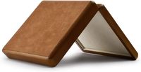 Boîte à bijoux élégante en bois massif marron à 9 compartiments avec couvercle, taille et logo personnalisables, pour rangement, décoration, utilitaire et artisanat