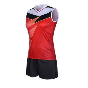 Jersey voli 100% katun kualitas tinggi kustom pria desain terbaru seragam Set tim tersublimasi 220g untuk bola voli - Product Image 2