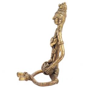 Handmade Indian Brass Antique Tribal Musician Sculptures Figurine Statue <b>Home</b> <b>Decor</b> <b>Gift</b> Items Height :12 cm SNS-1281 - Product Image 3