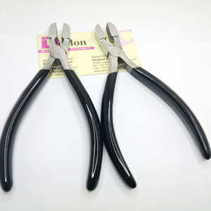 Alicates profesionales para extensiones de cabello, logotipo personalizado de alta calidad, hechos a mano con alicates de goma negra de acero inoxidable, los mejores Alicates para el cabello - Product Image 2