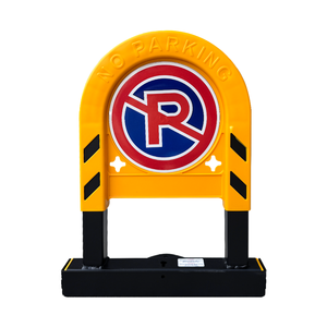 Barrière de stationnement en acier verrouillable de 50 cm, pliable en U, pour abri de voiture extérieur, avec motif imprimé - Product Image 1