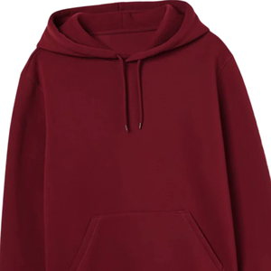 Sudadera con capucha Maroon para hombre 100% sudadera de algodón polar suave ropa informal cálida de invierno con capucha Lisa diseños de logotipo personalizados - Product Image 5