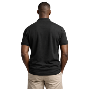 Polo Kappa Alpha Psi J5 Nera con Ricamo in Ciniglia Nupe 1911 Fraternità Greca Maglietta Premium in Cotone Piqué da Uomo - Product Image 2