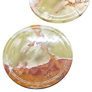 Ensemble de 6 sous-verres en onyx vert faits à la main, ronds, 4 pouces, sous-verres en pierre naturelle, décoration d'intérieur - Product Image 1
