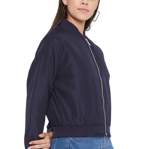 Chaqueta de Piloto Ligera para Mujer, con Cuello Alto, Estilo Premium, Casual, Moderna, Cortavientos y Cómoda - Product Image 3